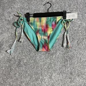 BP Undercover Bikini Bottom Large Y2K Tie Dye Colorful Cheeky Festival Swimwear